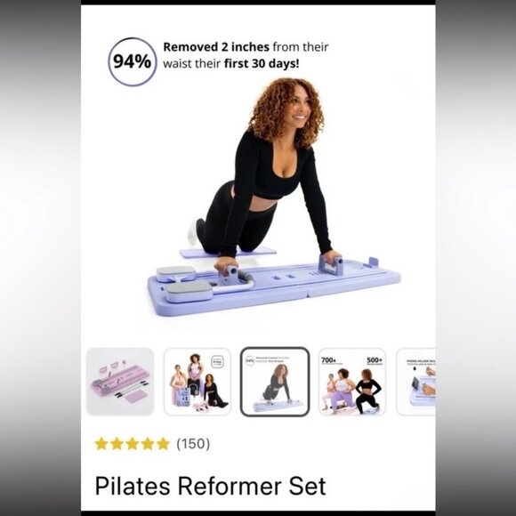 Lhanel - Pink Pilates Exercise Board with Resistance Bands - Picture 2 of 9